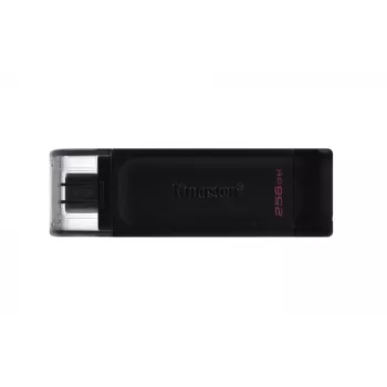 Kingston Technology DataTraveler 256GB USB-C 3.2 Gen 1 70, 256 GB, USB Type-C, 3.2 Gen 1 (3.1 Gen 1), Cap, 7 g, Czarny