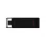 Kingston Technology DataTraveler 256GB USB-C 3.2 Gen 1 70, 256 GB, USB Type-C, 3.2 Gen 1 (3.1 Gen 1), Cap, 7 g, Czarny