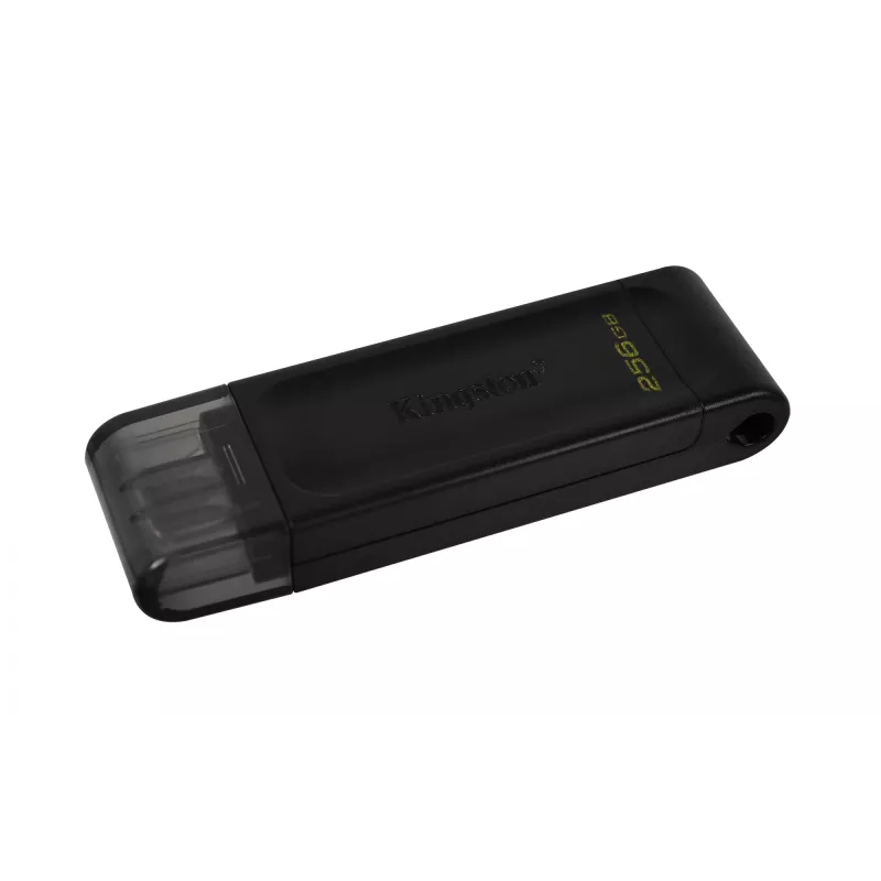 Kingston Technology DataTraveler 256GB USB-C 3.2 Gen 1 70, 256 GB, USB Type-C, 3.2 Gen 1 (3.1 Gen 1), Cap, 7 g, Czarny