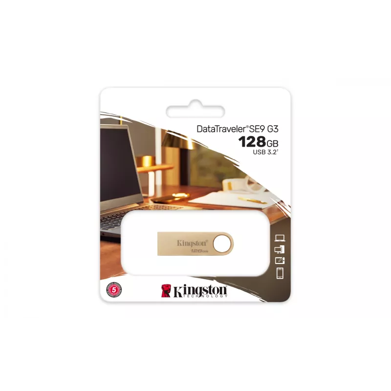 Kingston Technology DataTraveler 128GB 220MB/s Metal USB 3.2 Gen 1 SE9 G3