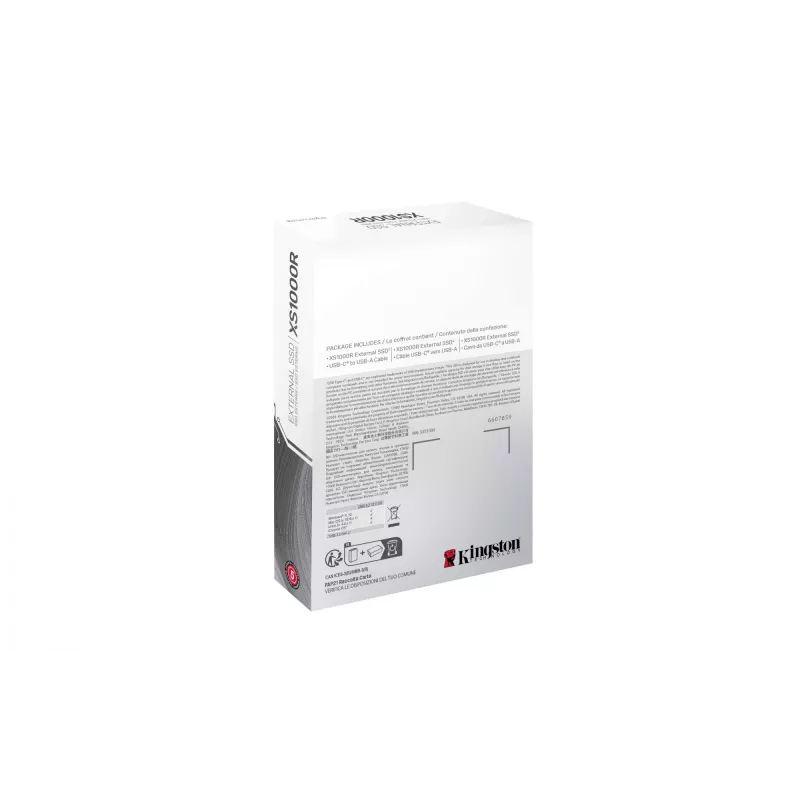 Kingston Technology 1TB XS1000 czerwony zewnętrzny przenośny dysk SSD USB 3.2 Gen 2