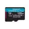 Kingston Technology 128 GB microSDXC Canvas Go Plus Gen4 200 MB/s A2 U3 V30 – karta + adapter