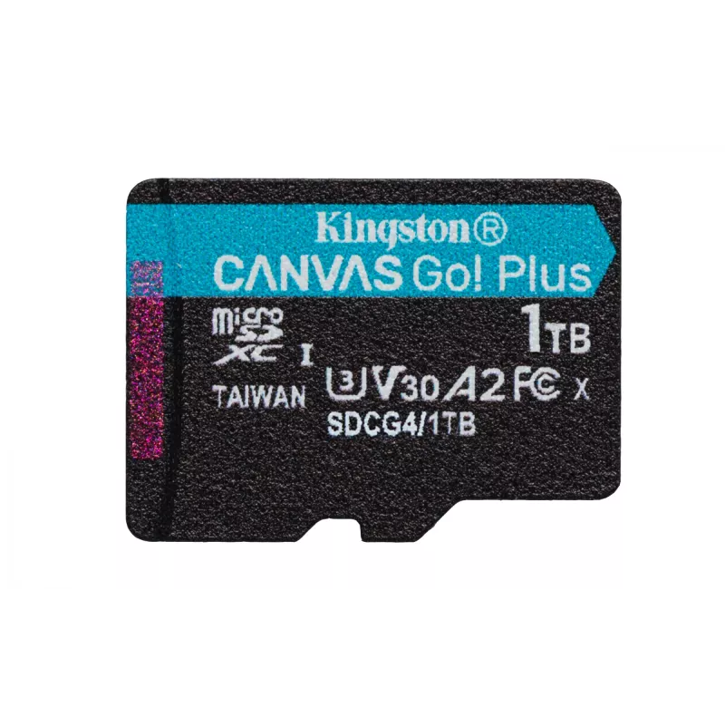 Kingston Technology 1TB microSDXC Canvas Go Plus Gen4 200MB/s A2 U3 V30 Karta + Adapter