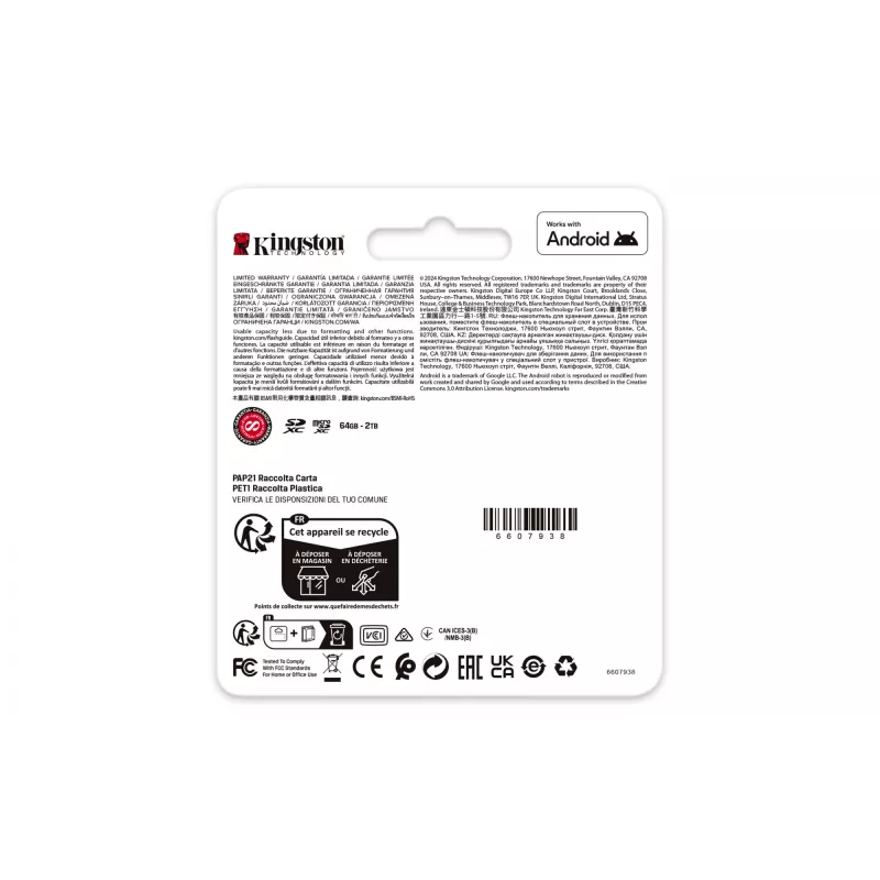 Kingston Technology 1TB microSDXC Canvas Go Plus Gen4 200MB/s A2 U3 V30 Karta + Adapter