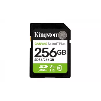 Karta pamięci SDXC KINGSTON Canvas Select Plus Gen3 256GB SD UHS‑I 150MB/s C10 U1 V10