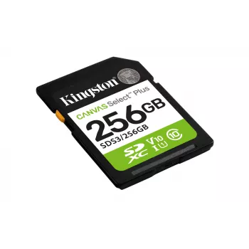 Karta pamięci SDXC KINGSTON Canvas Select Plus Gen3 256GB SD UHS‑I 150MB/s C10 U1 V10