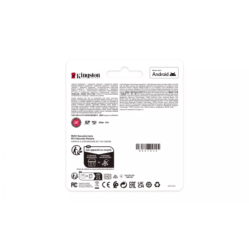 Kingston Technology 128GB microSDXC Canvas Select Plus Gen3 150MB/s Karta A1 + Adapter