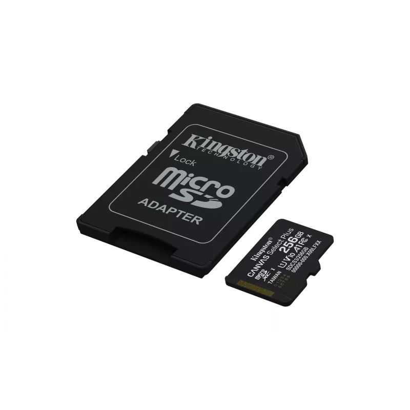 Karta pamięci MicroSDXC KINGSTON 256GB UHS‑I Canvas Select Plus Gen3, Class 10, 150 MB/s, A1, V10