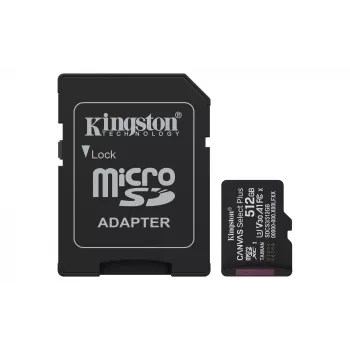 Kingston Technology 512 GB microSDXC Canvas Select Plus Gen3 150 MB/s A1 karta + adapter