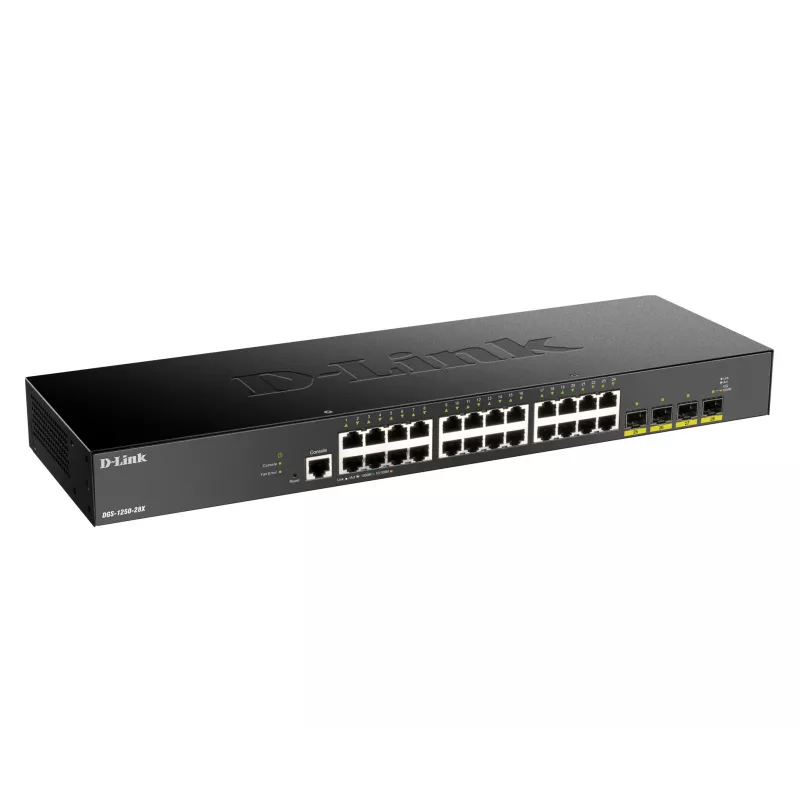 Przełącznik zarządzalny D-Link 24-portowy Gigabit Smart Managed z 4x 10G SFP+