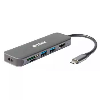 D-Link 6-w-1 Hub USB-C z HDMI/Czytnikiem kart/Power Delivery