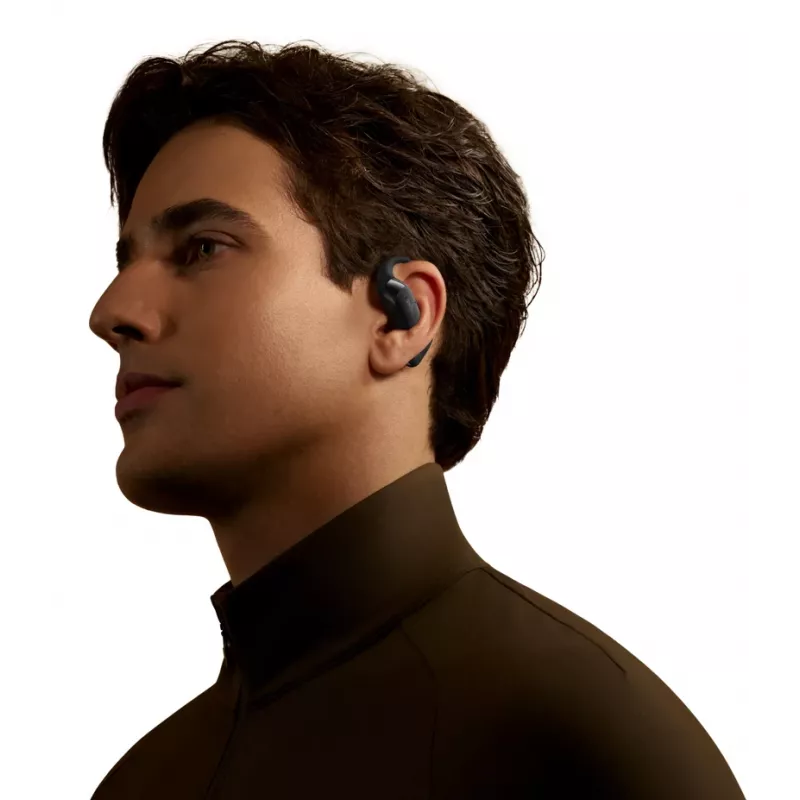 Słuchawki JLAB AUDIO SHOKZ OpenFit 2 — przewodnictwo kostne, bezprzewodowe, otwarte z zaczepem na ucho, czarne