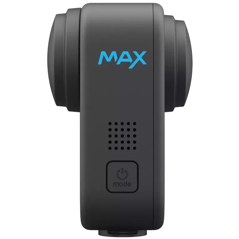 Kamera sportowa GoPro MAX 360 (2025) — nagrywanie 360°, 6K Ultra HD, wbudowany wyświetlacz, Wi‑Fi, GPS, czarny