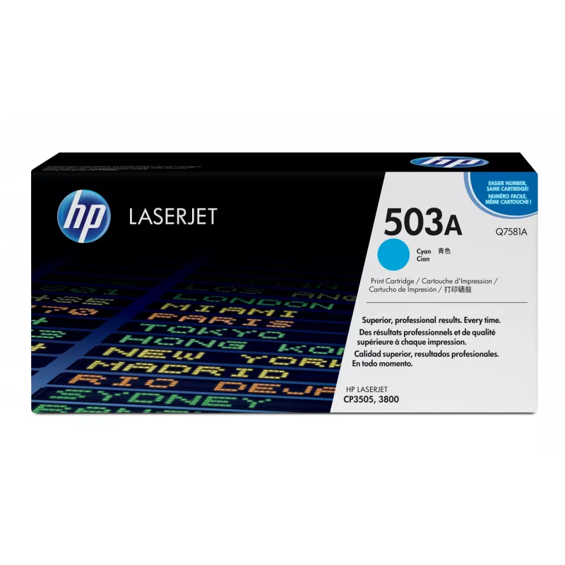 HP 503A Cyan Oryginalny wkład do drukarki LaserJet
