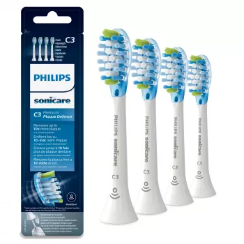 Philips Sonicare C3 Premium Plaque Defence HX9044/17 4x Białe końcówki szczoteczki sonicznej