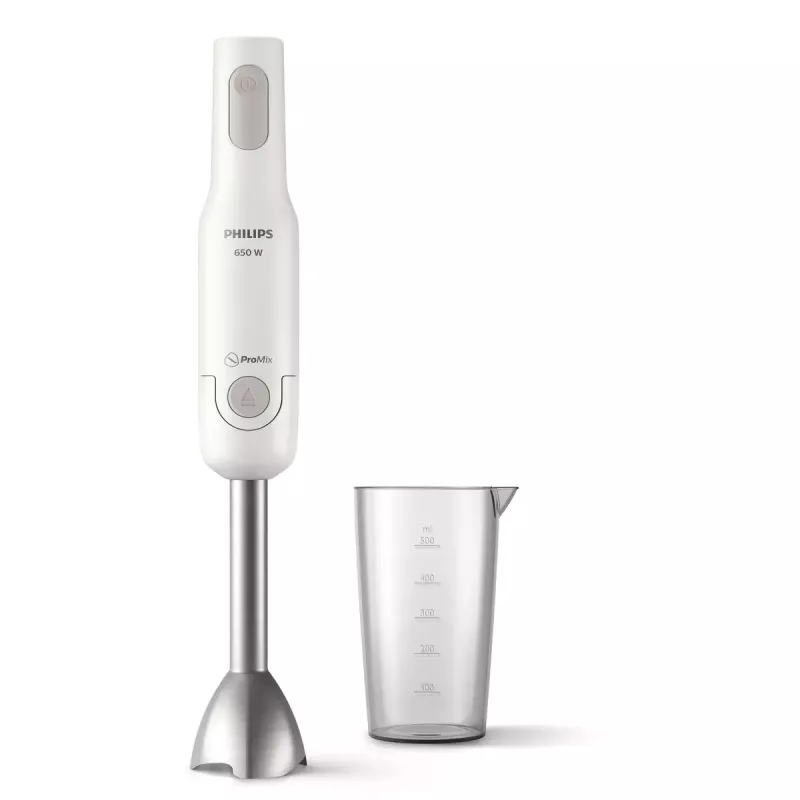 Blender ręczny Philips HR2534/00 — 650 W, 2 prędkości, puls, metalowy trzonek, biały
