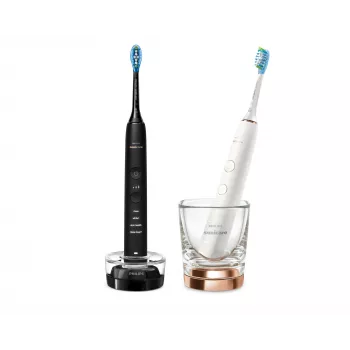 Szczoteczka do zębów Philips HX9914/57 DiamondClean 9000 2-Pack Czarny/Biały