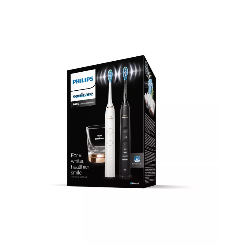 Szczoteczka do zębów Philips HX9914/57 DiamondClean 9000 2-Pack Czarny/Biały