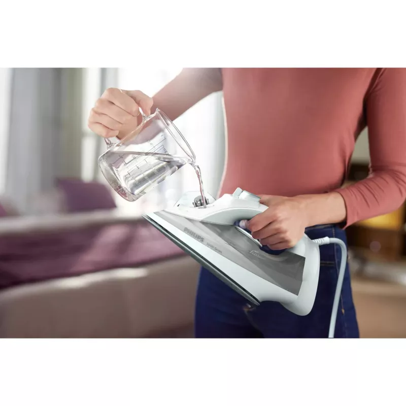 Philips 5000 series DST5010/10 Żelazko parowe SteamGlide Plus 2400 W Szary, Biały