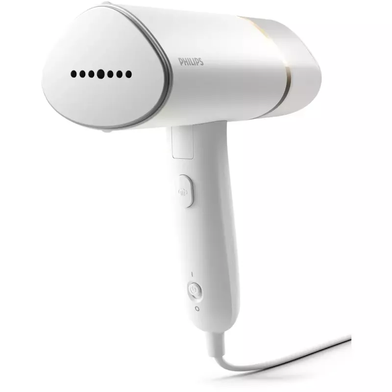 Ręczny parownik Philips serii 3000 STH3020/10 – 1000 W, ciągła para 20 g/min, odłączany zbiornik 0,12 L, przewód 2 m, konstrukcja podróżna, biały