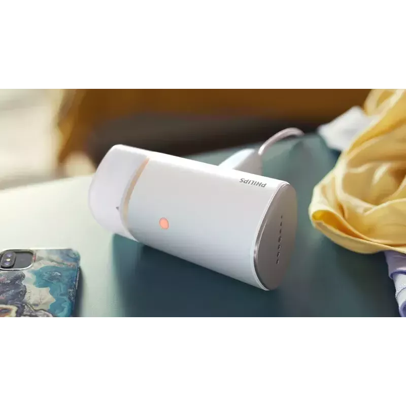 Ręczny parownik Philips serii 3000 STH3020/10 – 1000 W, ciągła para 20 g/min, odłączany zbiornik 0,12 L, przewód 2 m, konstrukcja podróżna, biały