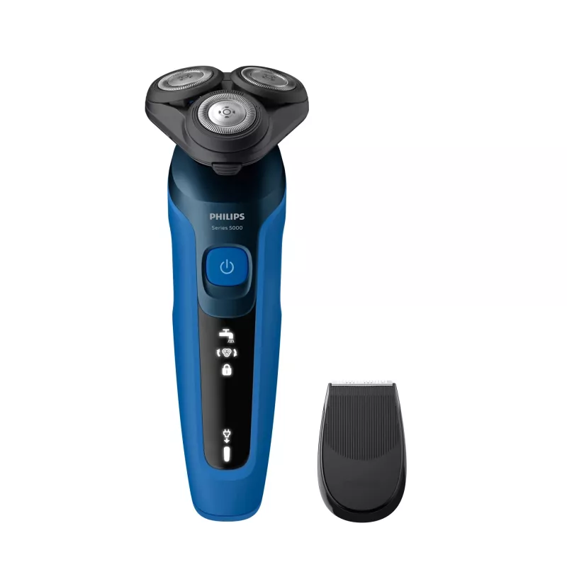 Golarka elektryczna Philips Series 5000 S5466/17 — obrotowa 3-głowicowa, bateria Li-Ion, 50 min pracy, zmywalna, mokra i sucha