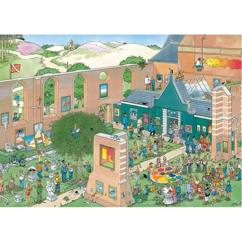 Jan van Haasteren Targi Sztuki 1000 elementów, 1000 szt., Komiksy, 12 lat
