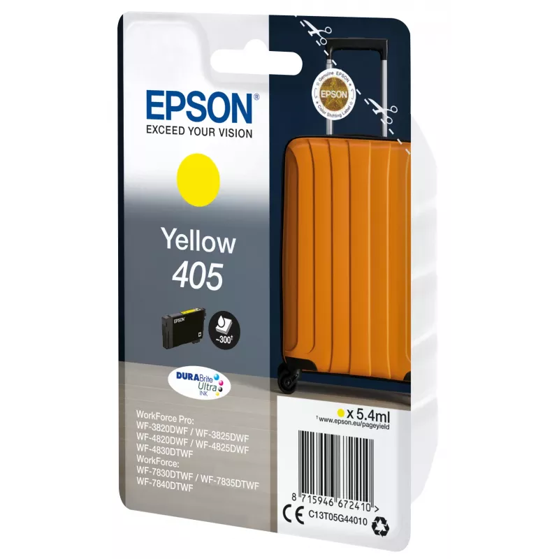 Epson 405 DURABrite Ultra Ink wkład atramentowy 1 szt. Oryginalny Standardowa Wydajność Żółty