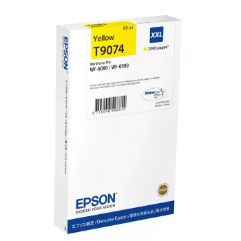 Wkład atramentowy Epson C13T90744N XXL żółty – oryginalny o bardzo wysokiej wydajności do WorkForce WF-6XXX