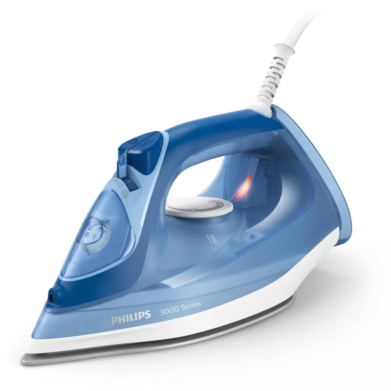 Żelazko parowe Philips 3000 series DST3031/20 — 2400 W, zbiornik na wodę 0,3 l, stopa ceramiczna, ciągła para 40 g/min