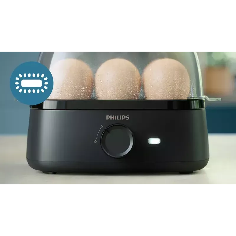 Jajowar Philips serii 3000 HD9137/90 Pojemność na 6 jaj Czarny