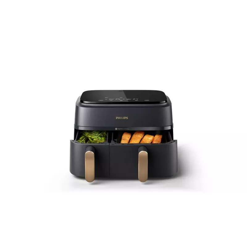 Frytkownica beztłuszczowa Philips 3000 Series Dual Basket Airfryer NA352/00 — 9 L, 2750 W, podwójny kosz, 8 programów, 40–200°C