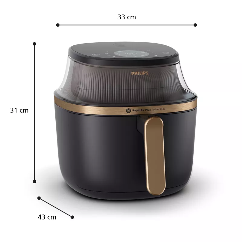Frytkownica powietrzna Philips 3000 Series NA332/00 — 6,2 L, 1700 W, dotykowy LED, 16 programów