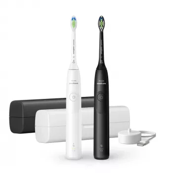 Szczoteczka soniczna Philips Series 5300 HX7109/01, ładowalna, 2 uchwyty, 2 końcówki, 62 000 ruchów/min, 2 prędkości, etui podróżne