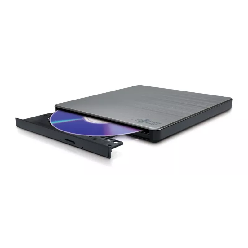 HITACHI-LG DATA STORAGE cienki Portable DVD-writer - Gp60nw60 - USB 2.0 - srebrny