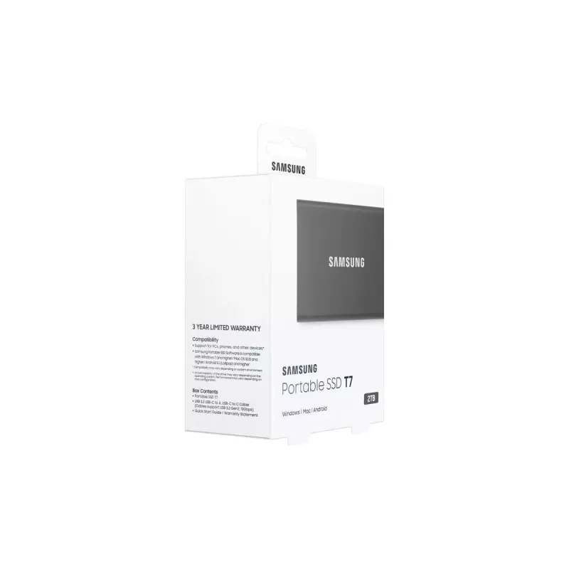 Samsung Portable SSD T7 2 TB USB Type-C 3.2 Gen 2 (3.1 Gen 2) Szary