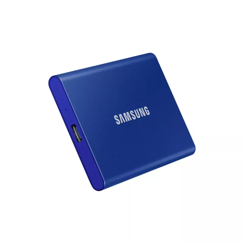 Zewnętrzny dysk SSD Samsung T7 Portable 1 TB, USB-C 3.2 Gen 2, NVMe, szyfrowanie sprzętowe AES-256, niebieski