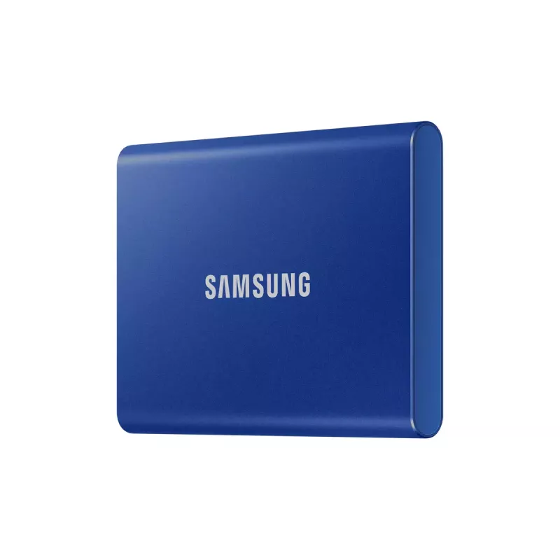 Zewnętrzny dysk SSD Samsung T7 Portable 1 TB, USB-C 3.2 Gen 2, NVMe, szyfrowanie sprzętowe AES-256, niebieski