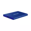 Zewnętrzny dysk SSD Samsung T7 Portable 1 TB, USB-C 3.2 Gen 2, NVMe, szyfrowanie sprzętowe AES-256, niebieski