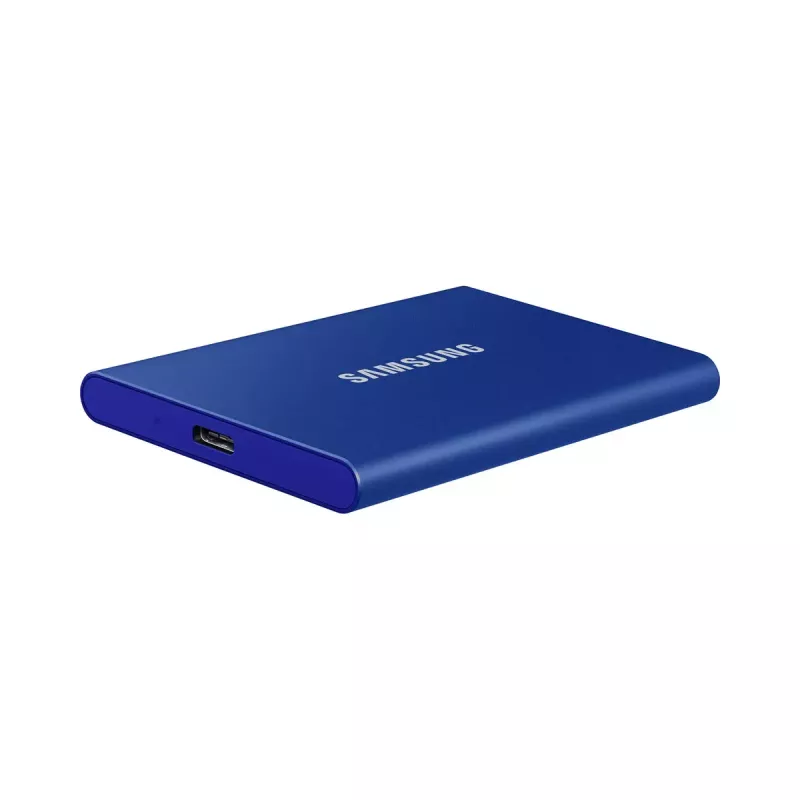 Zewnętrzny dysk SSD Samsung T7 Portable 1 TB, USB-C 3.2 Gen 2, NVMe, szyfrowanie sprzętowe AES-256, niebieski