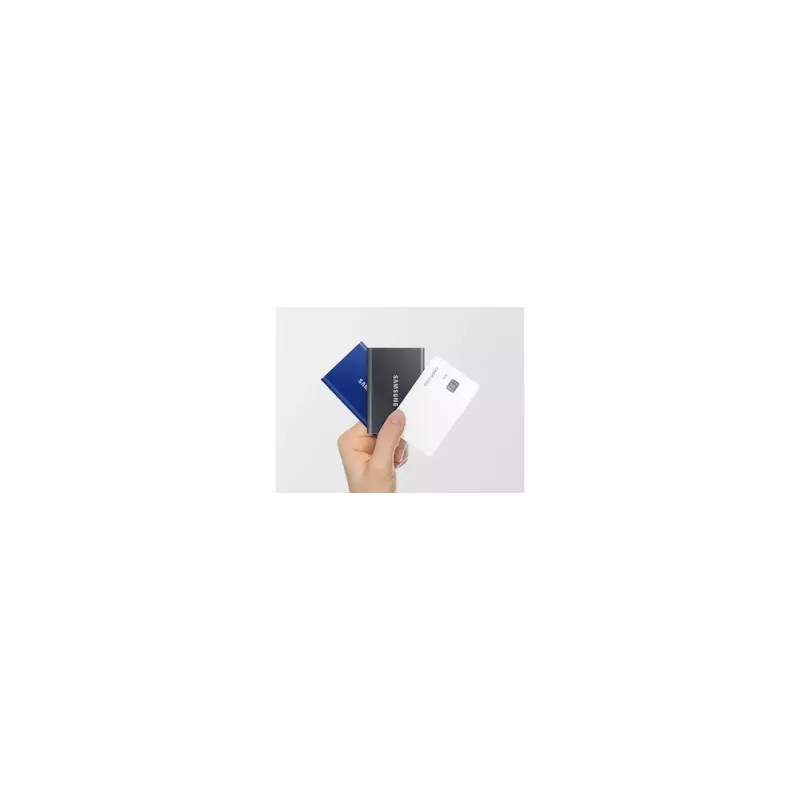 Zewnętrzny dysk SSD Samsung T7 Portable 1 TB, USB-C 3.2 Gen 2, NVMe, szyfrowanie sprzętowe AES-256, niebieski