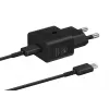 Ładowarka Samsung EP-T2510 25W USB‑C Indoor Fast Charging, czarna, kabel 1 m