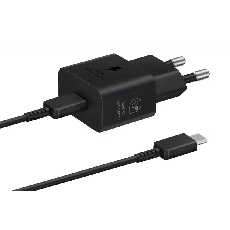 Ładowarka Samsung EP-T2510 25W USB‑C Indoor Fast Charging, czarna, kabel 1 m