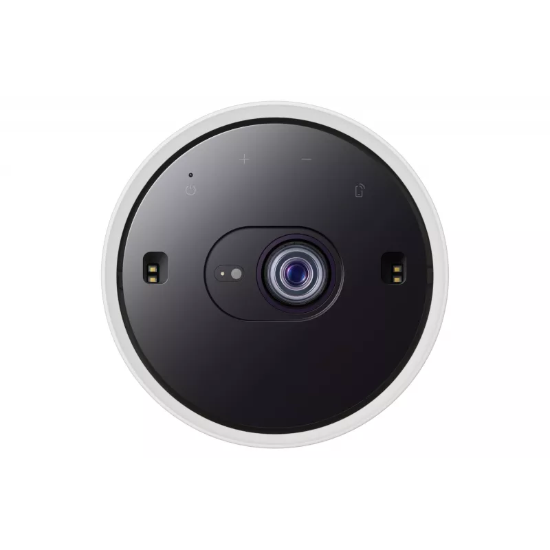 Projektor danych DLP 1080p o ultrakrótkim rzucie Samsung SP-LFF3CLAXXXH — 30–100 cali (0,8–2,7 m), Wi‑Fi 5, HDR10+, HLG, 5W RMS, 1,4 kg, Biały