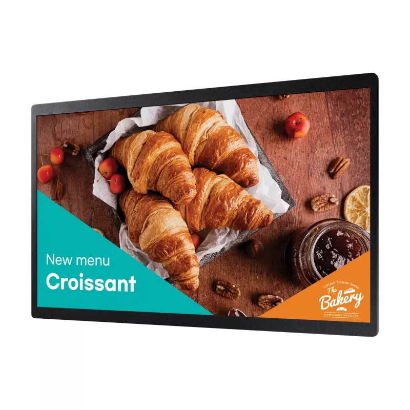 Samsung QB24C Cyfrowy wyświetlacz reklamowy 61 cm (24 cale) LED Wi-Fi 250 cd/m² Full HD Czarny Wbudowany procesor Tizen 16/7