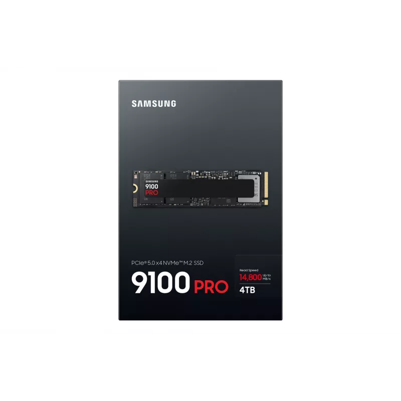 Dysk SSD M.2 Samsung 9100 PRO 4 TB PCIe 5.0 NVMe — 2280, odczyt 14800 MB/s, zapis 13400 MB/s, V-NAND TLC