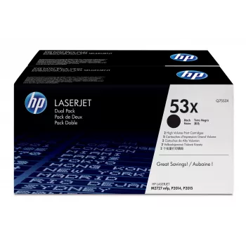 HP 53X 2 szt. Wysoka wydajność Czarny Oryginalny LaserJet Toner