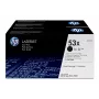HP 53X 2 szt. Wysoka wydajność Czarny Oryginalny LaserJet Toner