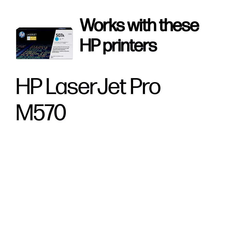 HP 507A Cyjan oryginalna kaseta z tonerem LaserJet, 6000 stron, Cyjan, 1 szt.