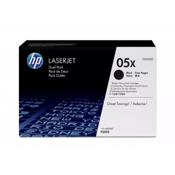 HP 05X 2-pack High Yield Czarny Oryginalny LaserJet kaseta z tonerems